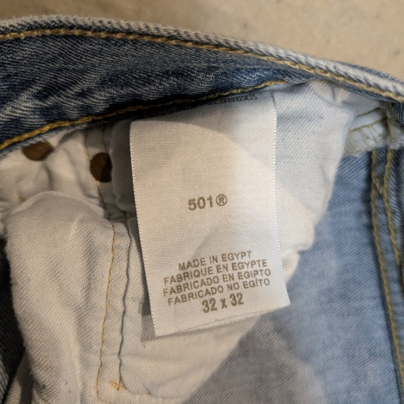 Levis 501 Button Fly Jeans Mens 32 (32x31) - Picture 2 of 5